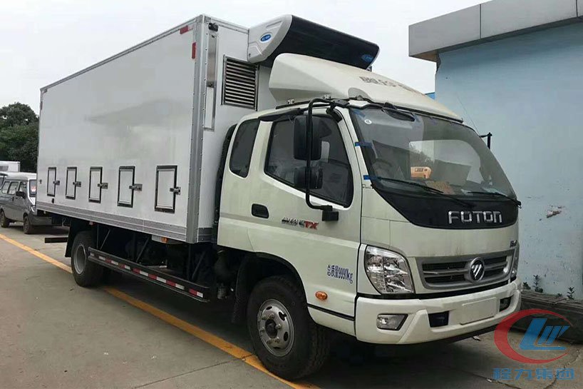 奧鈴5.1米廂長(zhǎng)雞苗車側(cè)面圖