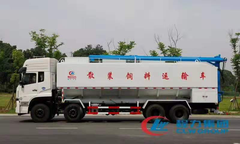 程力東風天龍飼料車側(cè)面圖