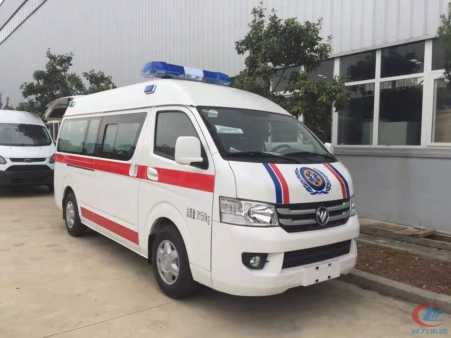 程力褔田救護(hù)車福田G9高頂救護(hù)車側(cè)面圖